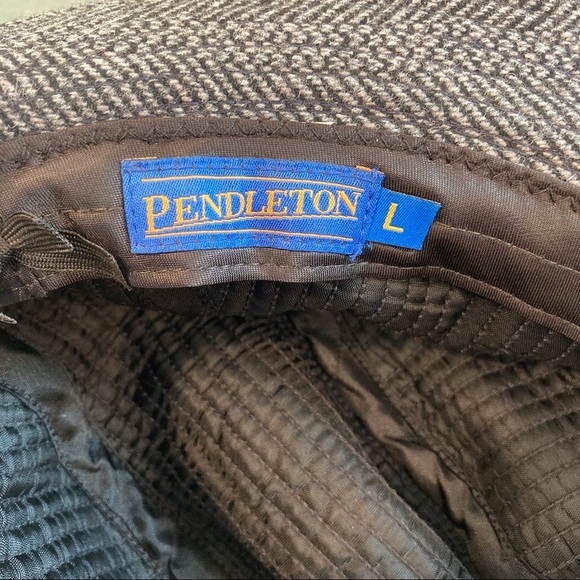 Vintage Pendleton sz Large wool fedora herringbone pattern - Picture 9 of 10